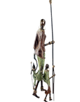 Famille Massaï 50 cm marron & verte n°1 Bronzes d'Afrique
