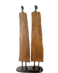 Couple plat 55 cm marron Bronzes d'Afrique