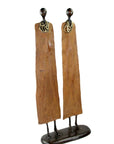 Couple plat 55 cm marron Bronzes d'Afrique