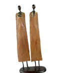 Couple plat 55 cm marron Bronzes d'Afrique