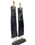 Couple plat 55 cm noir Bronzes d'Afrique