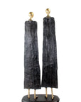 Couple plat 55 cm noir Bronzes d'Afrique
