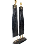Couple plat 55 cm noir Bronzes d'Afrique