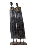 Couple plat 55 cm noir Bronzes d'Afrique