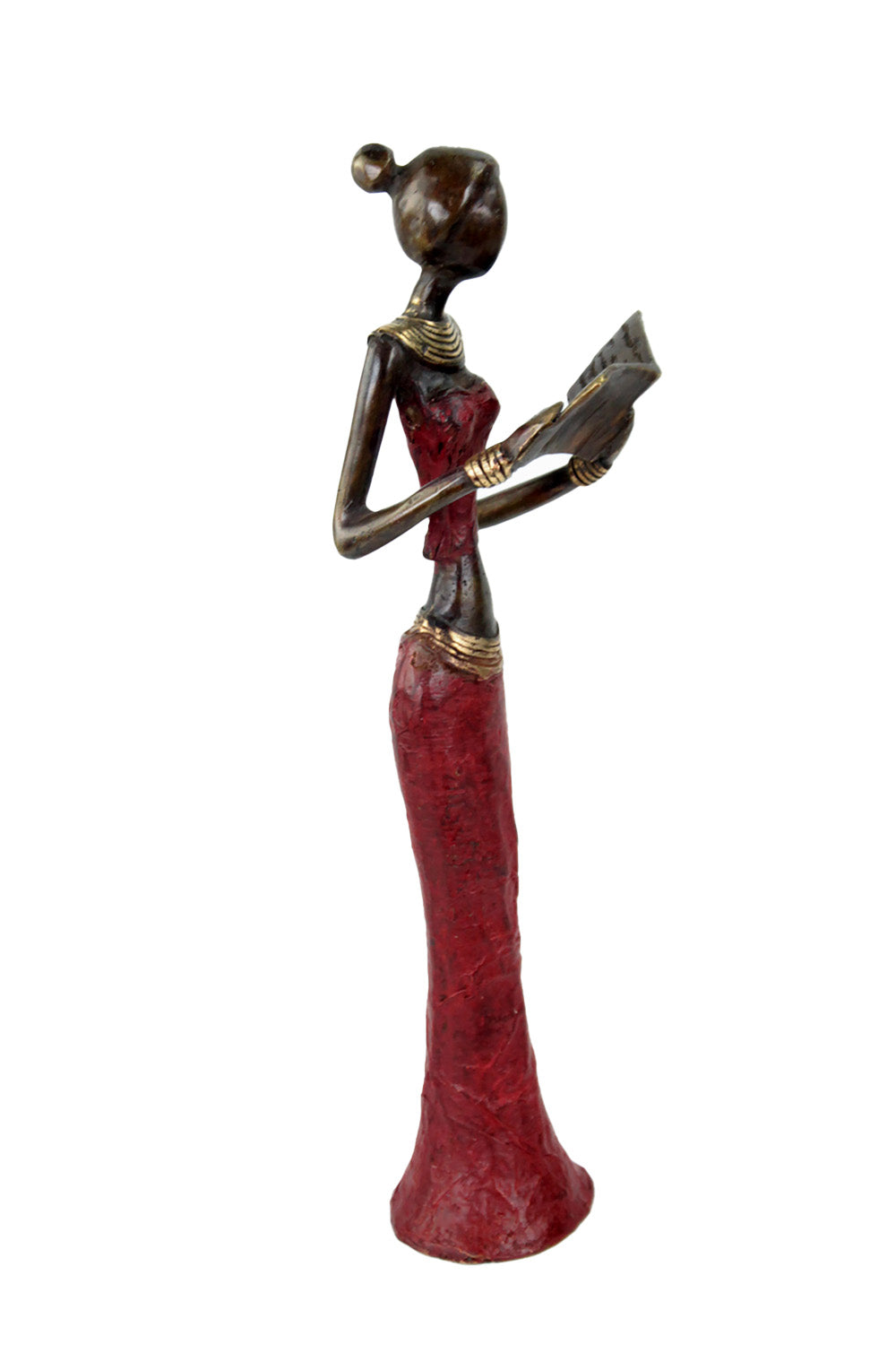 Bronze Mohamadi Dermé 30 cm rouge n°3 Bronzes d'Afrique