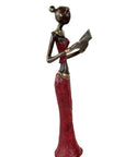 Bronze Mohamadi Dermé 30 cm rouge n°3 Bronzes d'Afrique