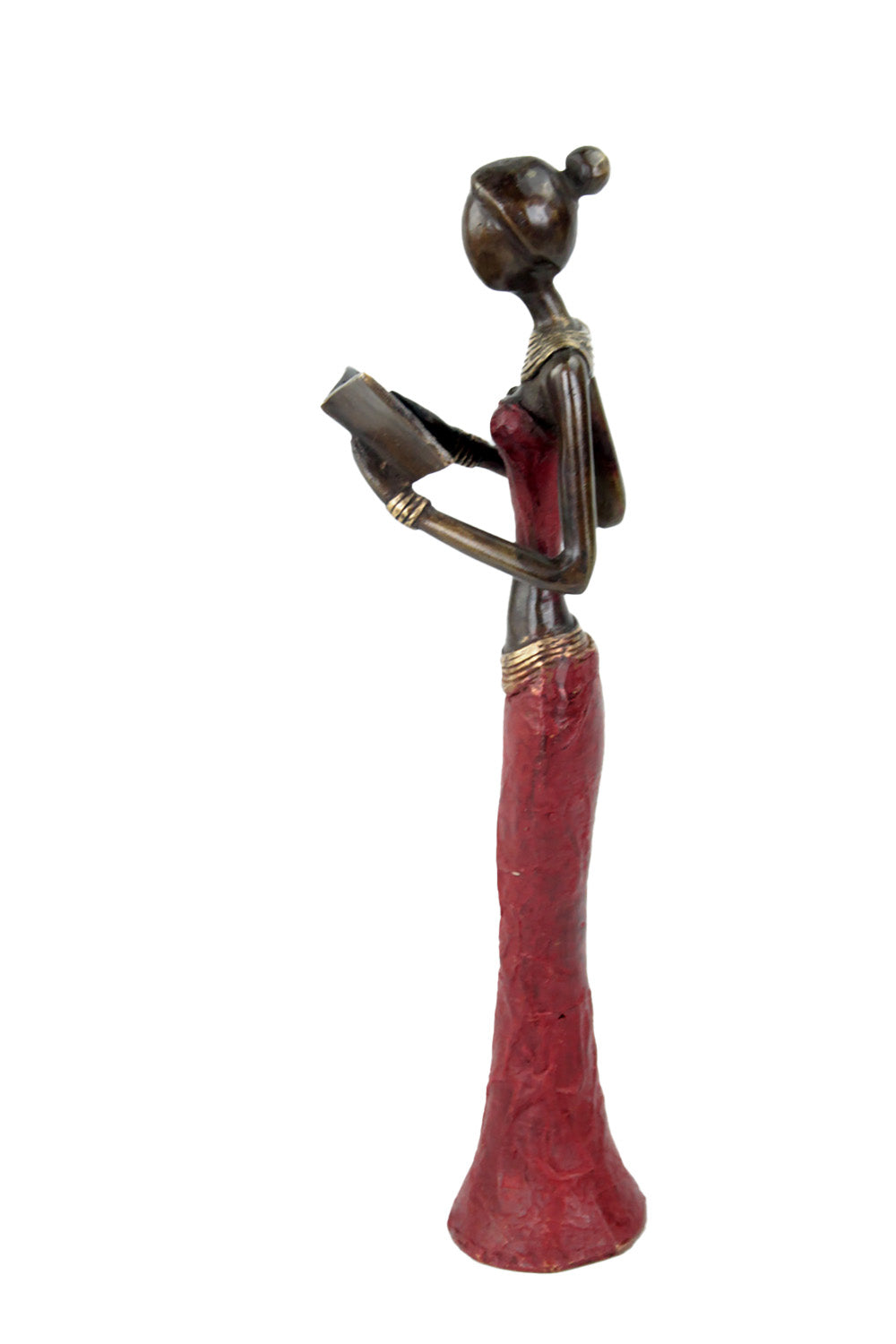 Bronze Mohamadi Dermé 30 cm rouge n°3 Bronzes d'Afrique