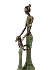 Bronze Mohamadi Dermé 30 cm vert n°4 Bronzes d'Afrique