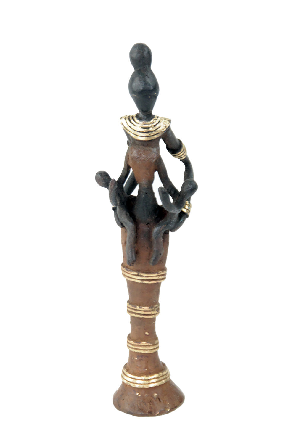 Bronze Mohamadi Dermé 20 cm marron n°9 Bronzes d'Afrique