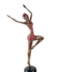 Bronze Issouf danseuse 55 cm rouge n°1 Bronzes d'Afrique