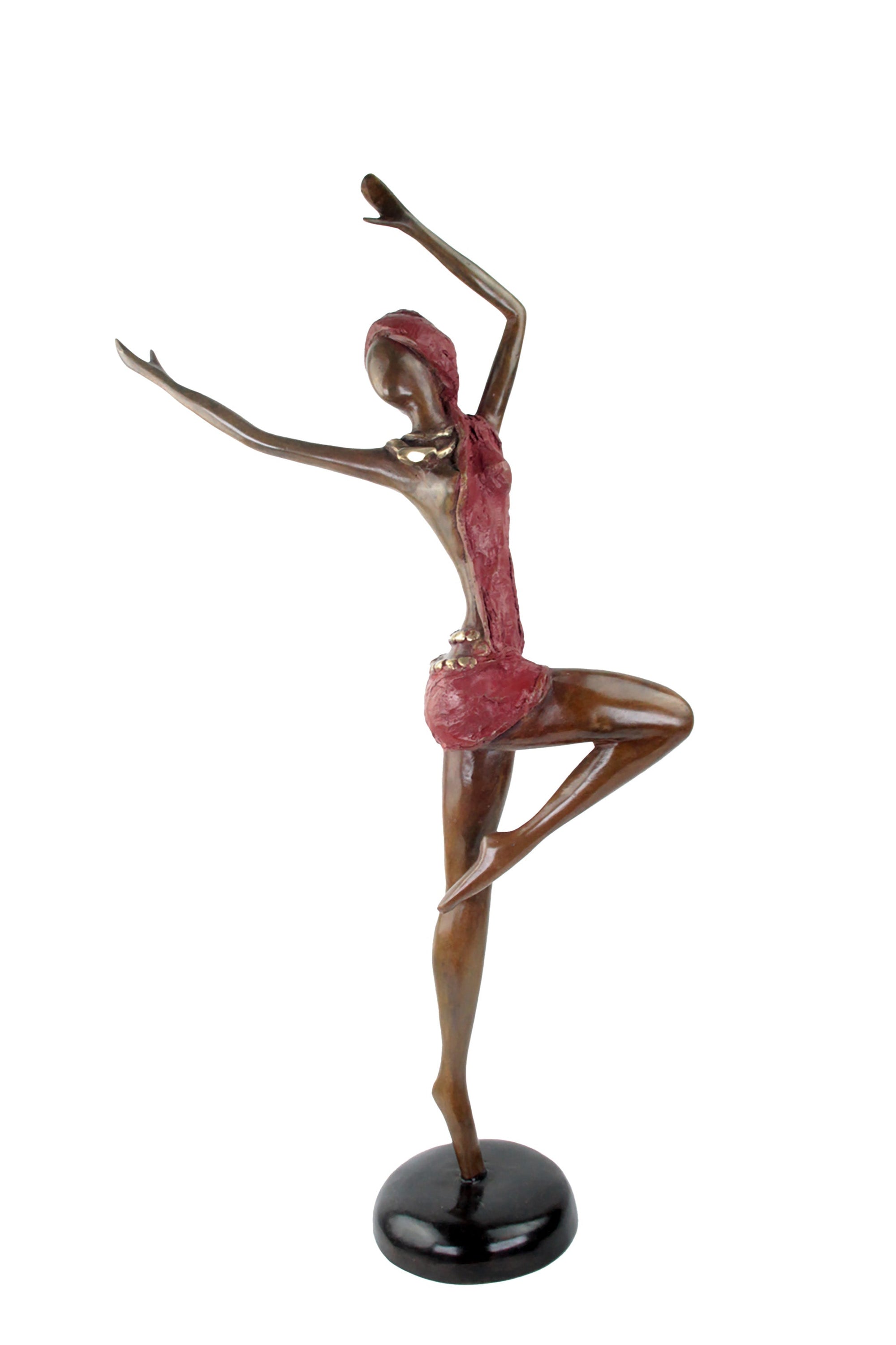 Bronze Issouf danseuse 55 cm rouge n°1 Bronzes d'Afrique