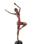 Bronze Issouf danseuse 55 cm rouge n°1 Bronzes d'Afrique