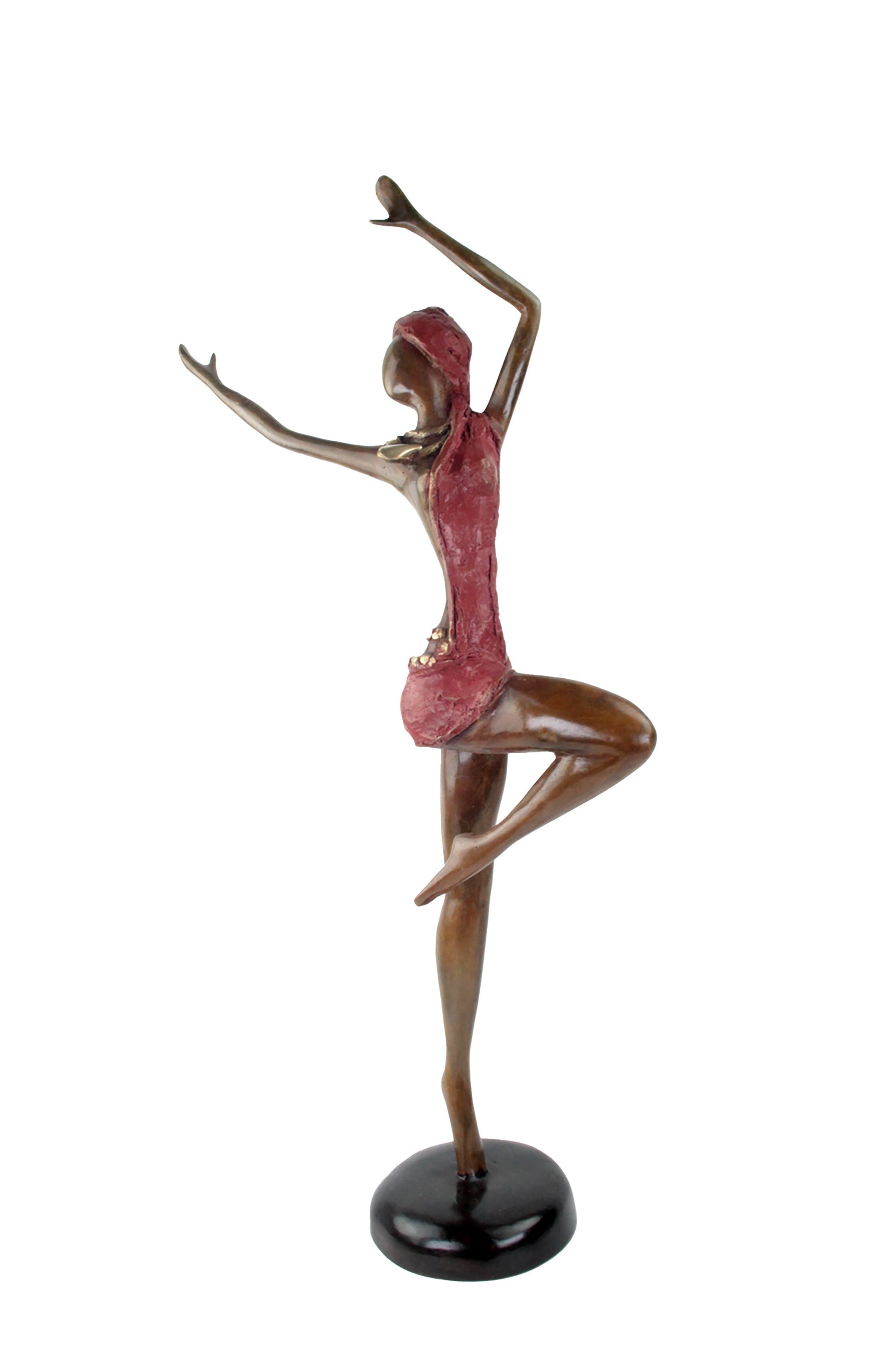 Bronze Issouf danseuse 55 cm rouge n°1 Bronzes d'Afrique
