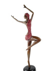 Bronze Issouf danseuse 55 cm rouge n°1 Bronzes d'Afrique