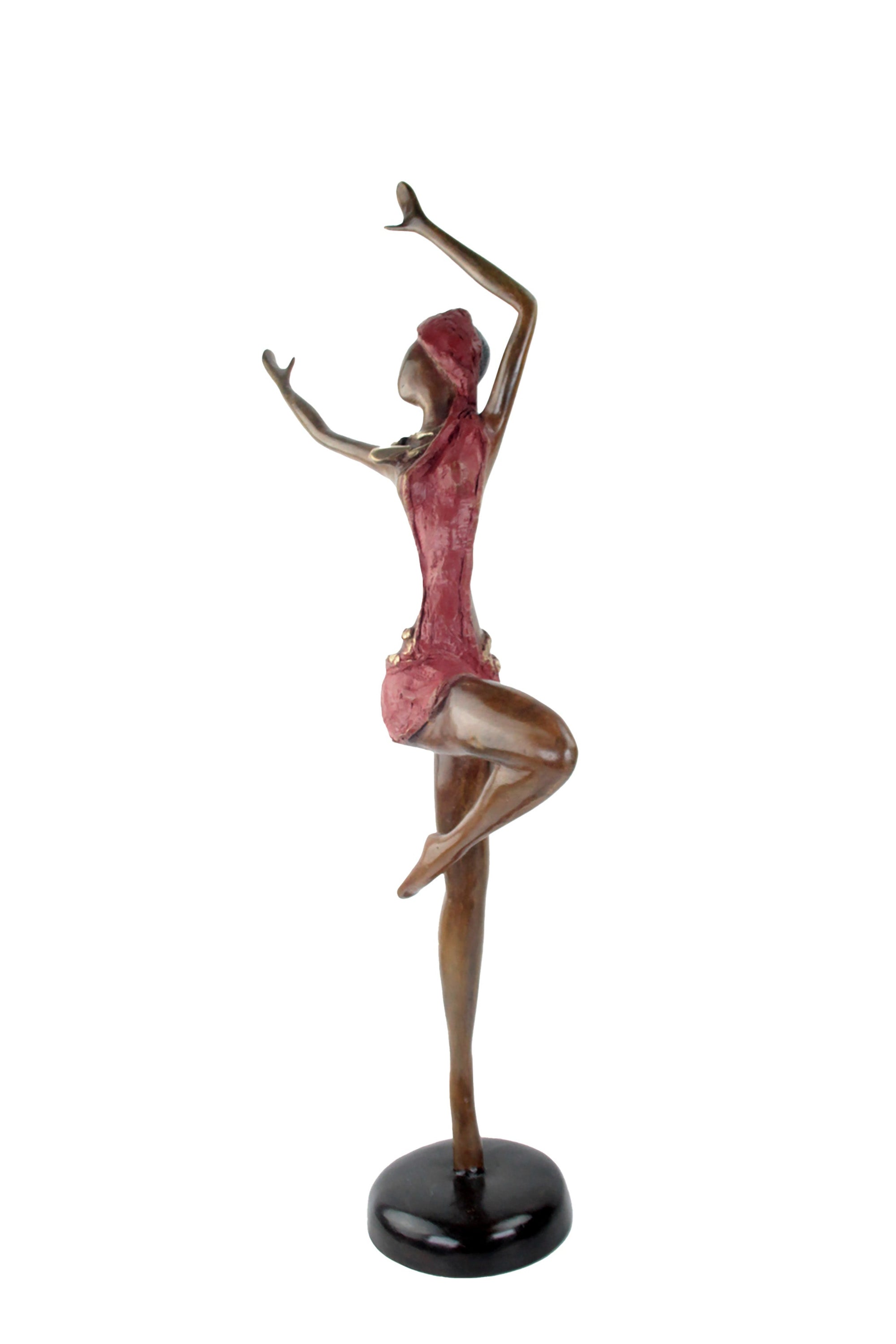 Bronze Issouf danseuse 55 cm rouge n°1 Bronzes d'Afrique
