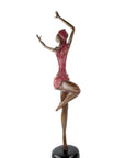 Bronze Issouf danseuse 55 cm rouge n°1 Bronzes d'Afrique