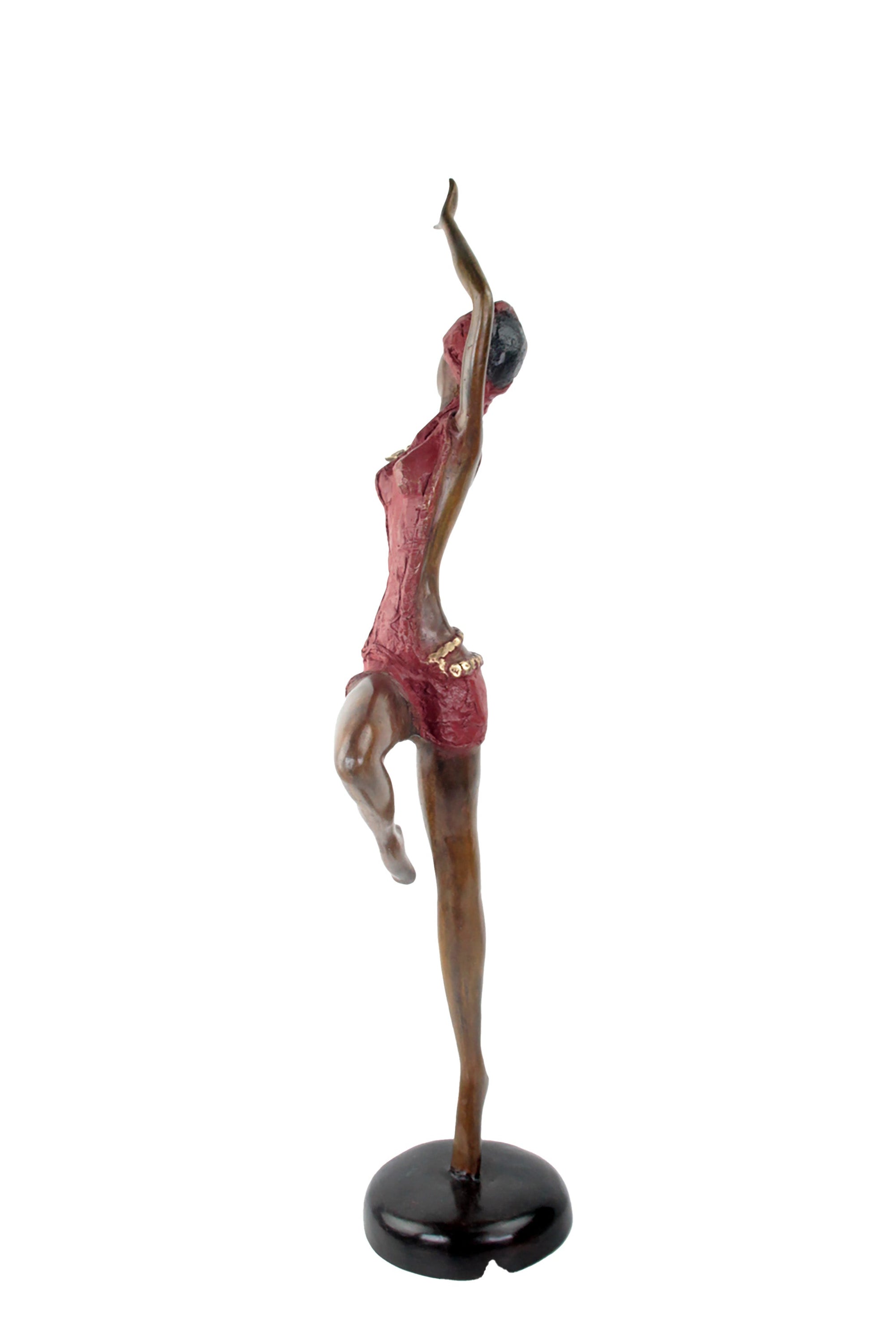 Bronze Issouf danseuse 55 cm rouge n°1 Bronzes d'Afrique