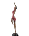 Bronze Issouf danseuse 55 cm rouge n°1 Bronzes d'Afrique