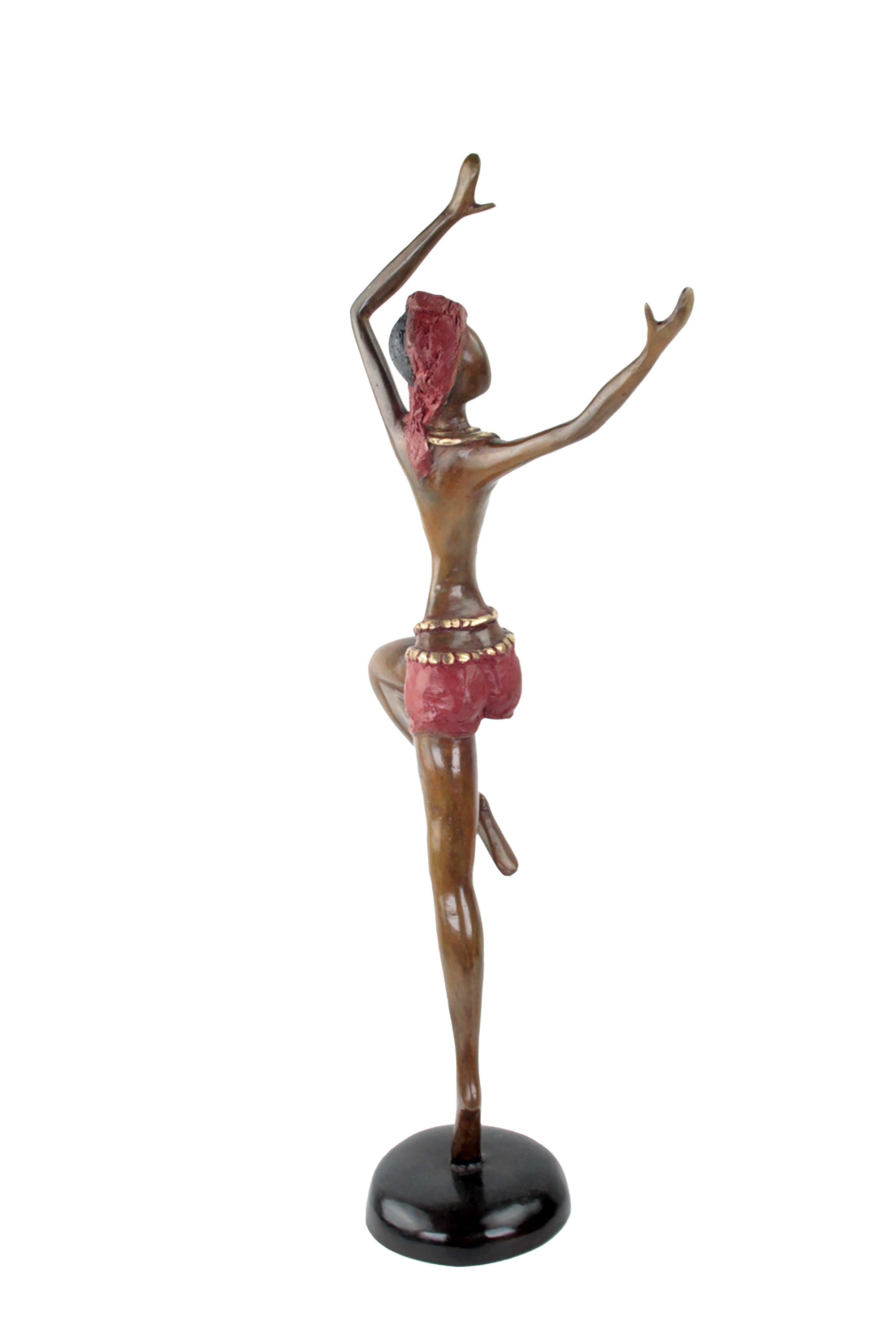 Bronze Issouf danseuse 55 cm rouge n°1 Bronzes d'Afrique