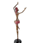Bronze Issouf danseuse 55 cm rouge n°1 Bronzes d'Afrique