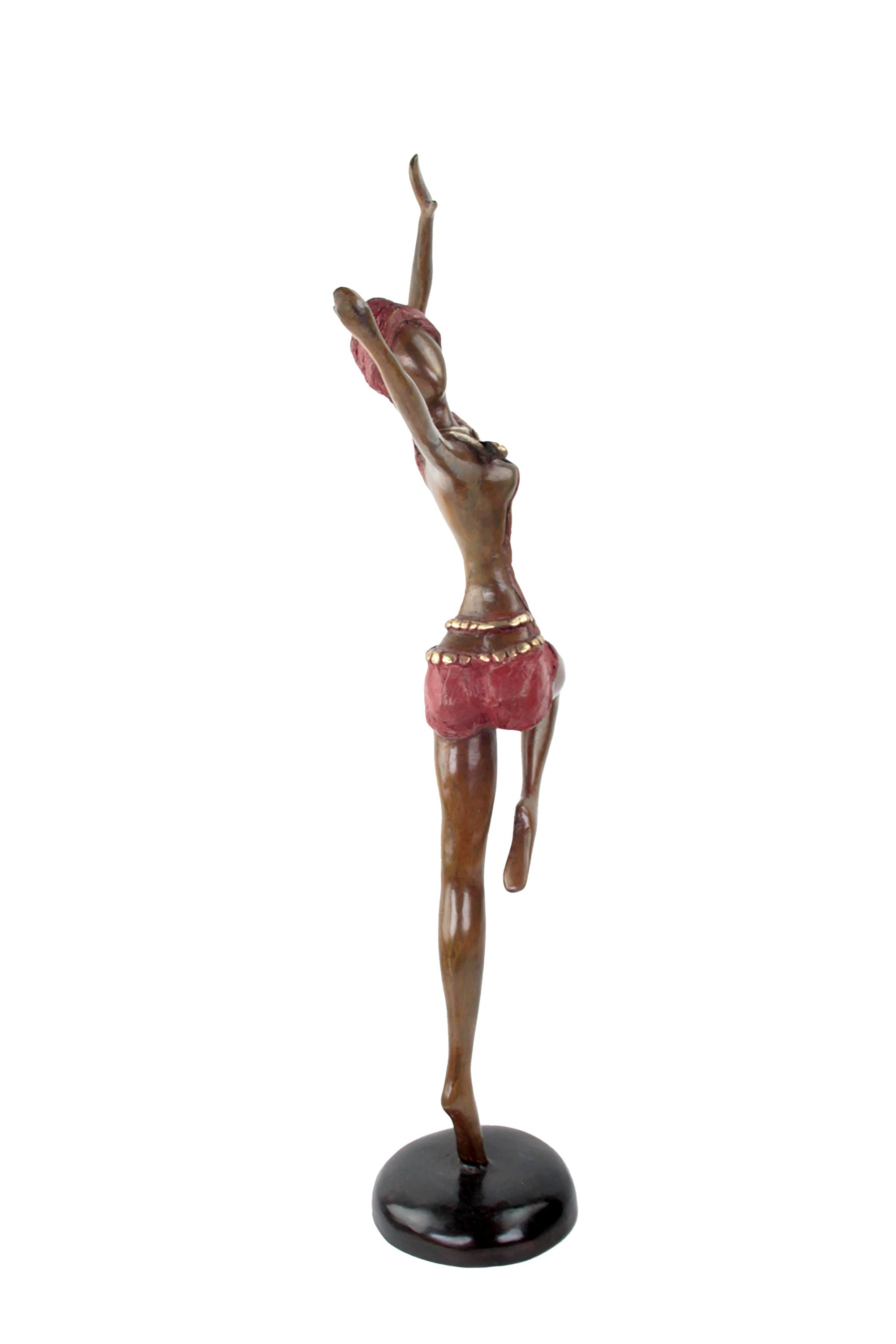 Bronze Issouf danseuse 55 cm rouge n°1 Bronzes d'Afrique