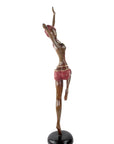 Bronze Issouf danseuse 55 cm rouge n°1 Bronzes d'Afrique
