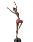 Bronze Issouf danseuse 55 cm rouge n°1 Bronzes d'Afrique