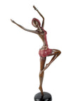 Bronze Issouf danseuse 55 cm rouge n°1 Bronzes d'Afrique