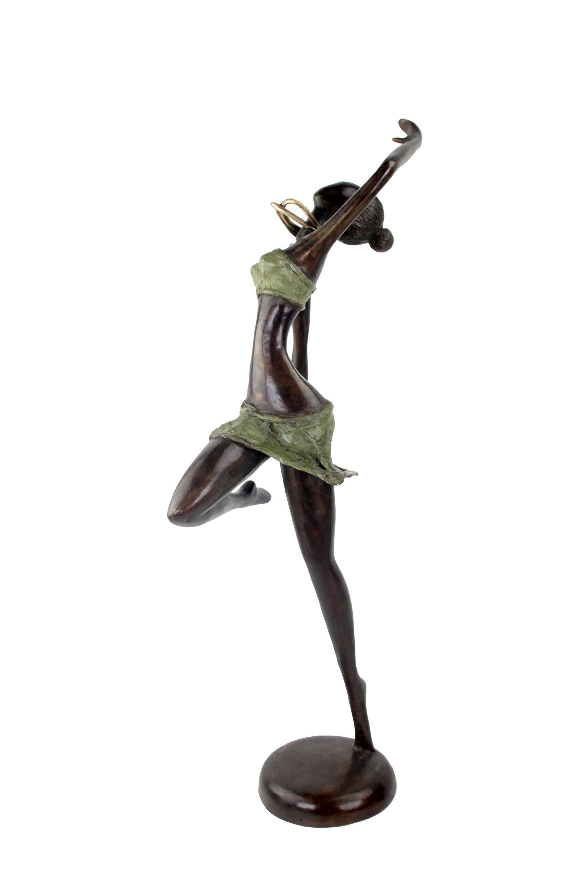 Bronze Issouf danseuse 55 cm vert n°2 Bronzes d'Afrique