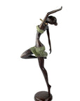 Bronze Issouf danseuse 55 cm vert n°2 Bronzes d'Afrique