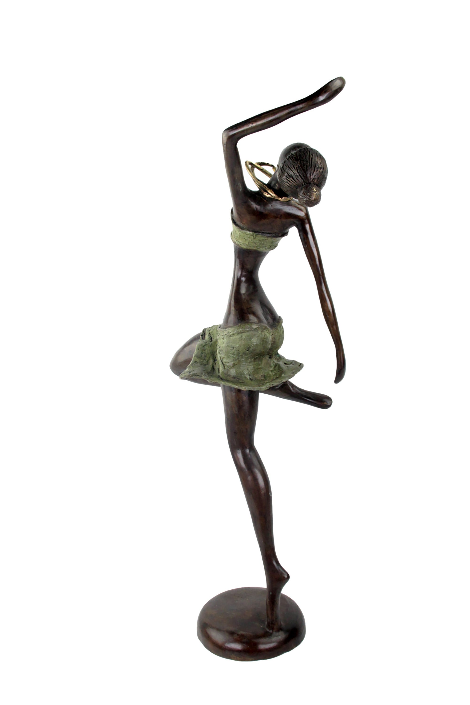 Bronze Issouf danseuse 55 cm vert n°2 Bronzes d'Afrique