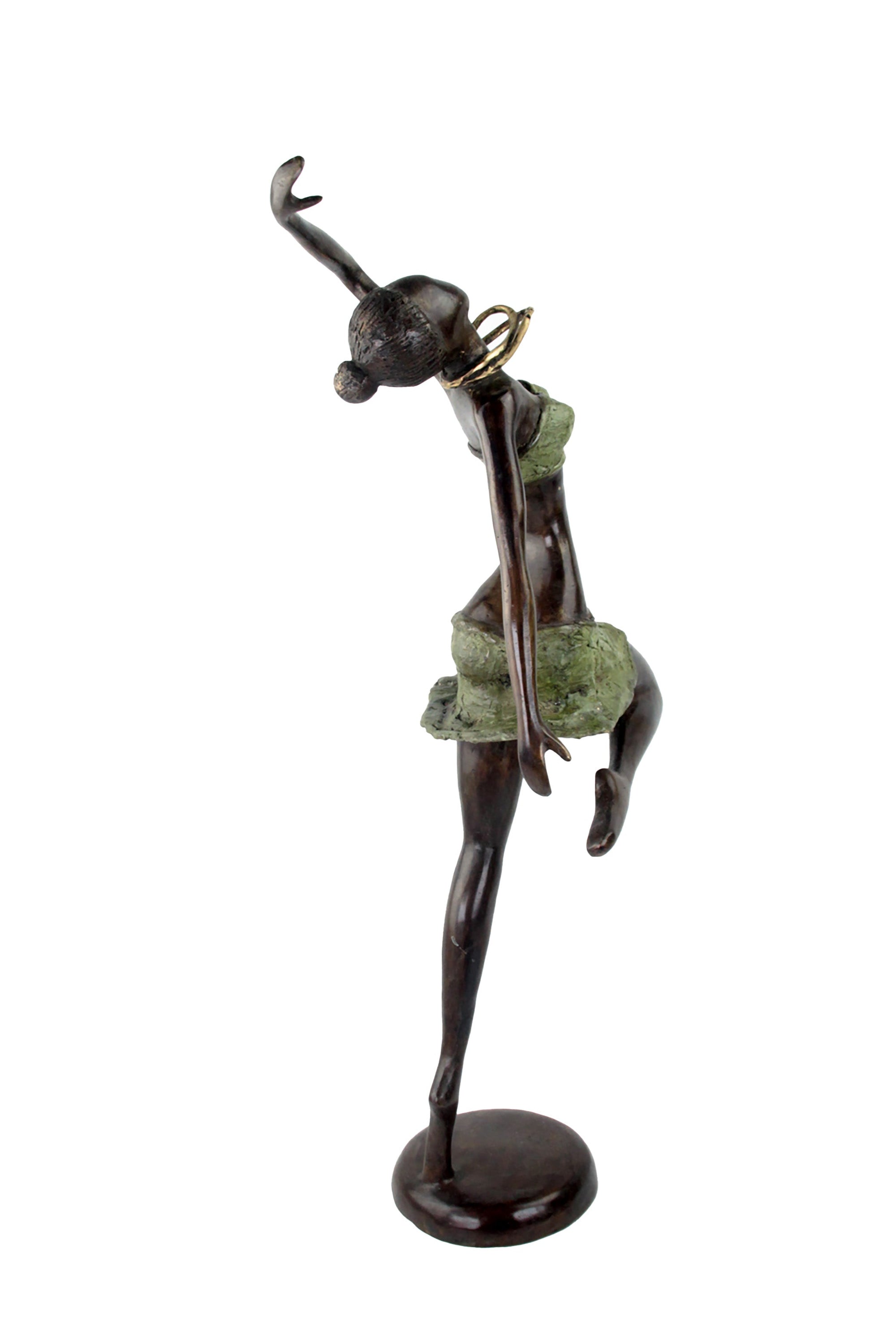 Bronze Issouf danseuse 55 cm vert n°2 Bronzes d'Afrique