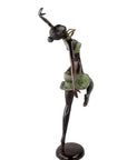 Bronze Issouf danseuse 55 cm vert n°2 Bronzes d'Afrique