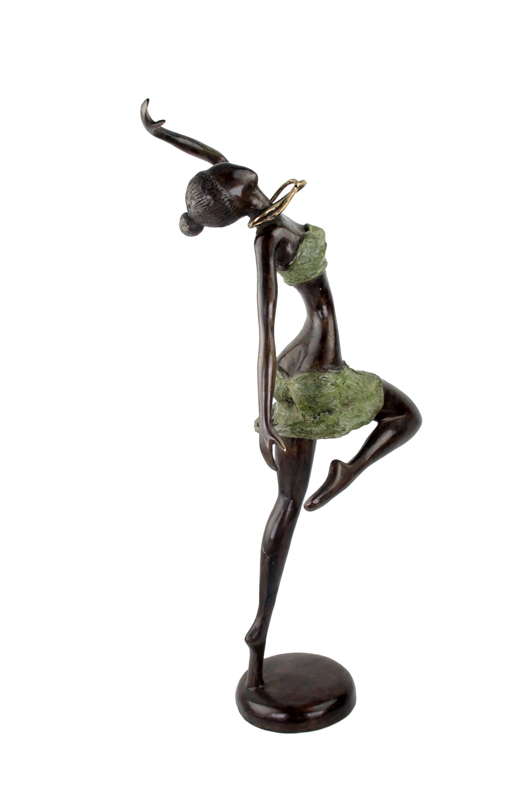 Bronze Issouf danseuse 55 cm vert n°2 Bronzes d'Afrique