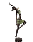 Bronze Issouf danseuse 55 cm vert n°2 Bronzes d'Afrique