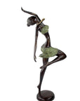 Bronze Issouf danseuse 55 cm vert n°2 Bronzes d'Afrique