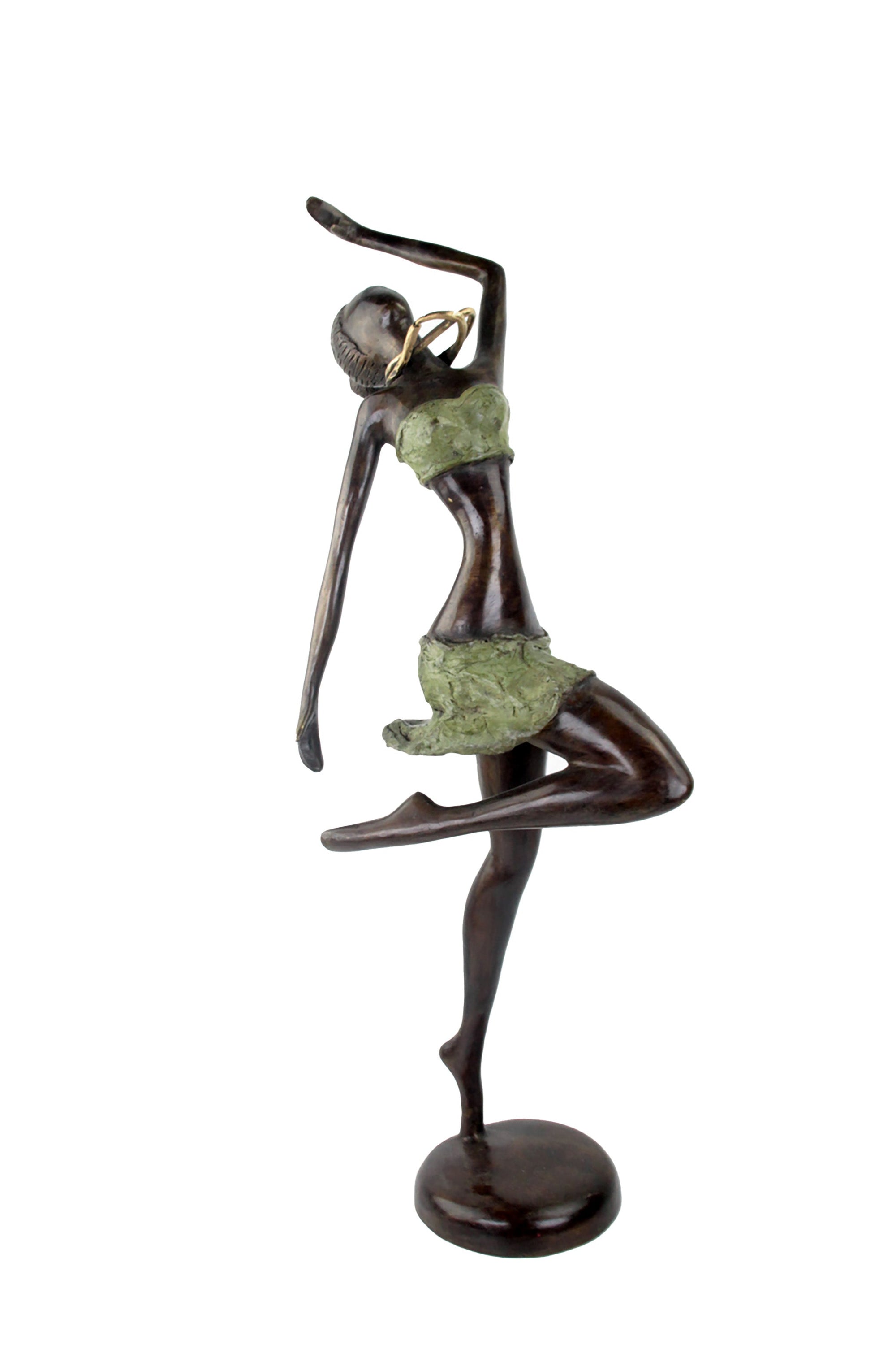 Bronze Issouf danseuse 55 cm vert n°2 Bronzes d'Afrique