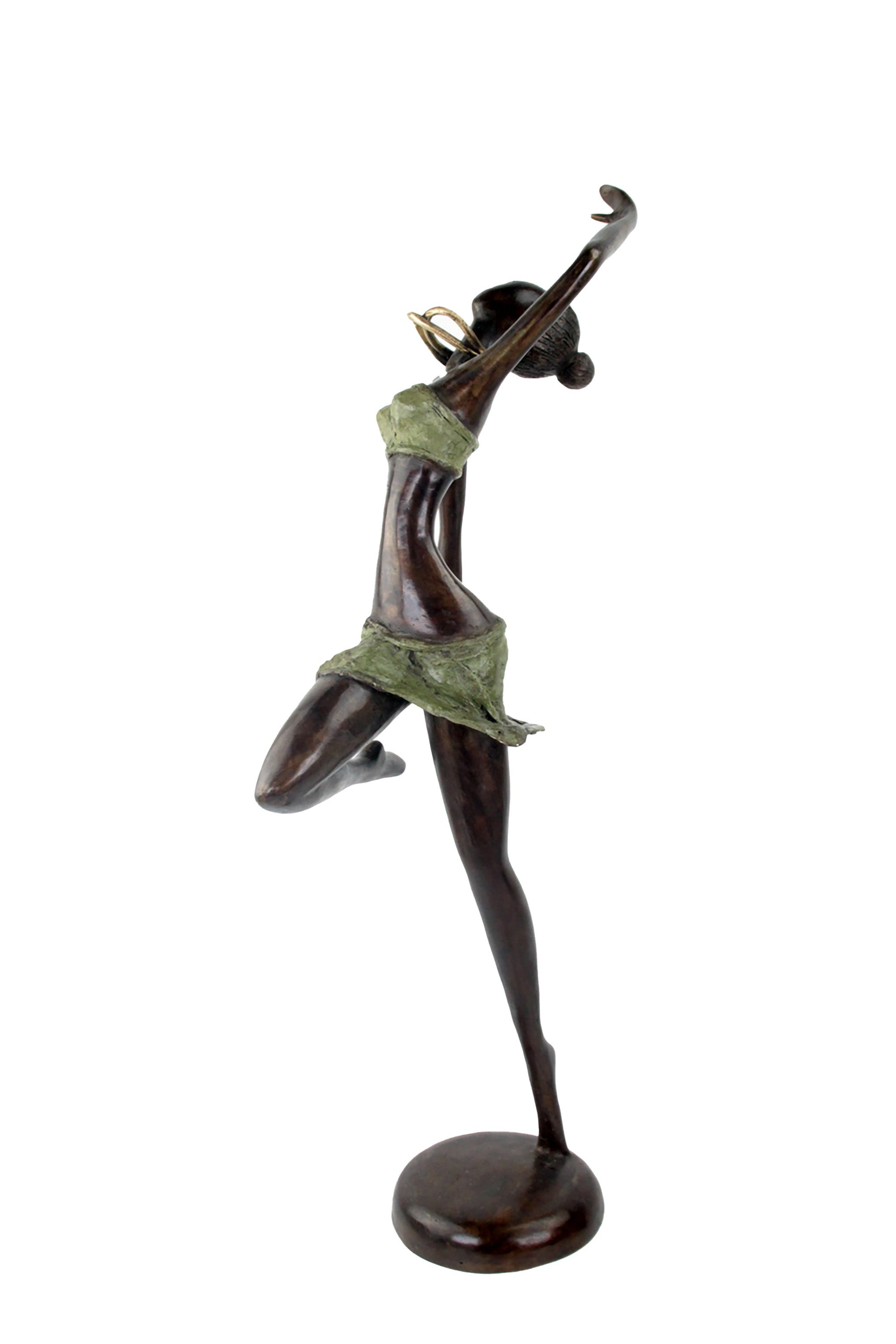 Bronze Issouf danseuse 55 cm vert n°2 Bronzes d'Afrique