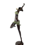 Bronze Issouf danseuse 55 cm vert n°2 Bronzes d'Afrique