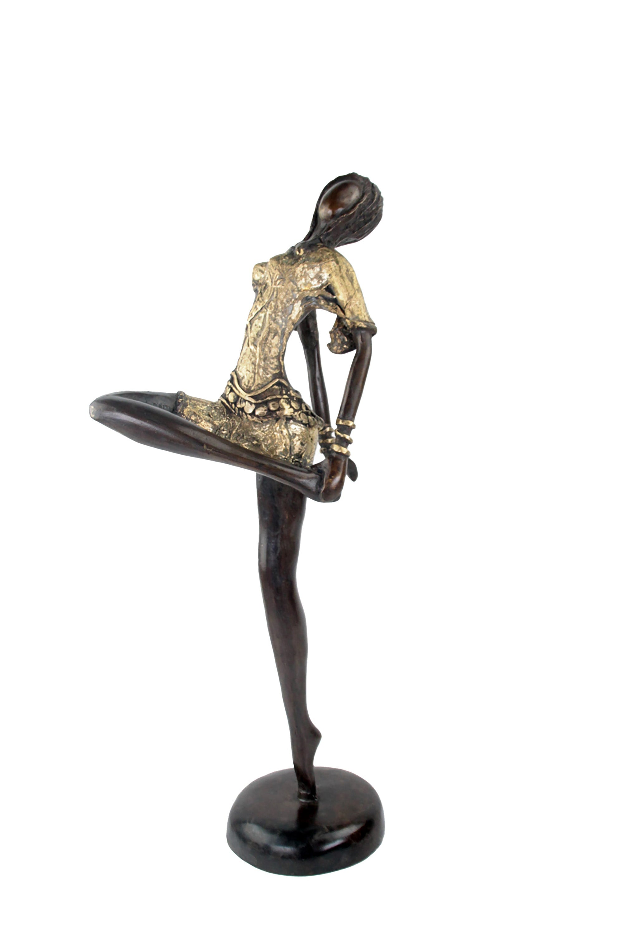 Bronze Issouf danseuse 55 cm doré n°1 Bronzes d'Afrique