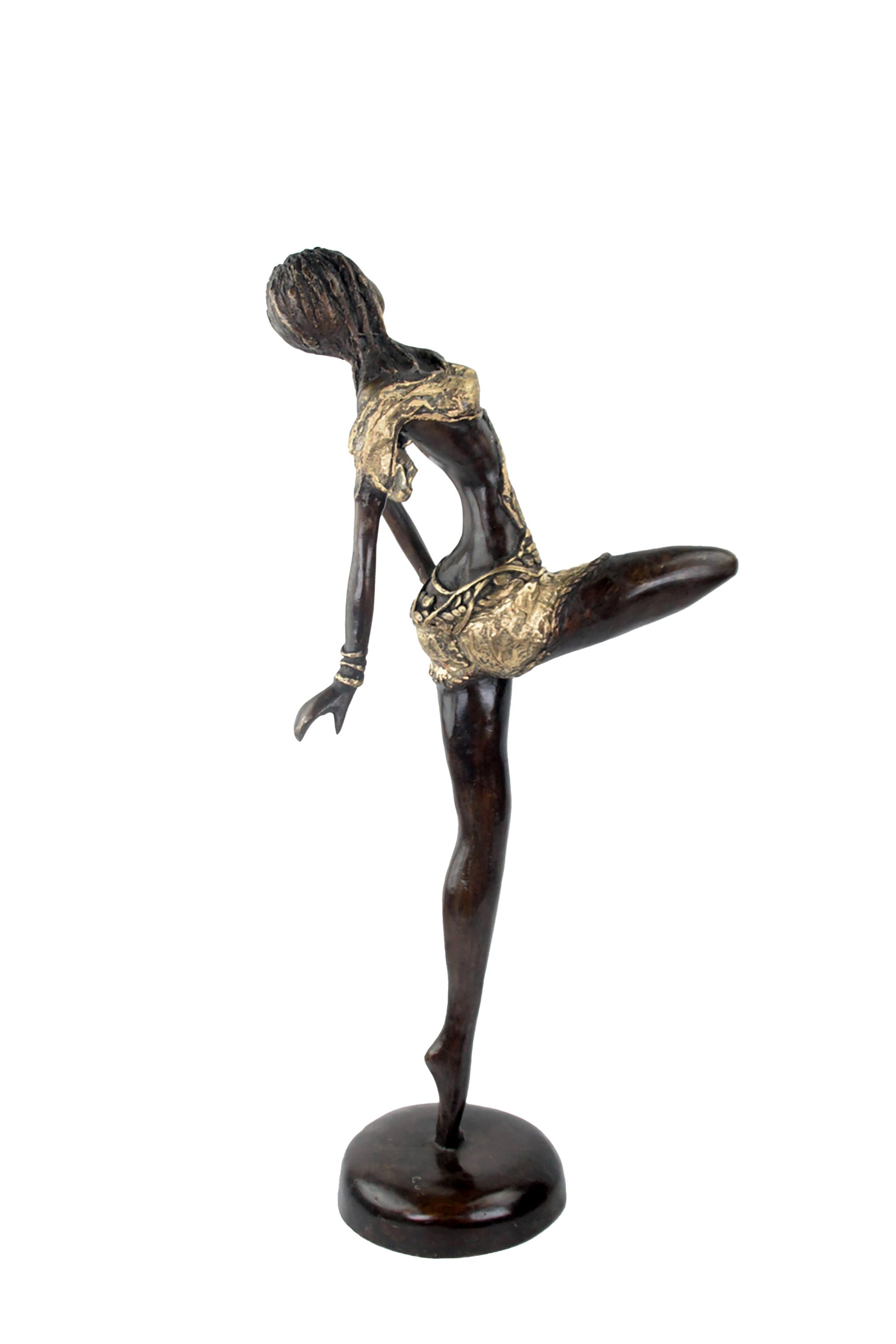 Bronze Issouf danseuse 55 cm doré n°1 Bronzes d'Afrique
