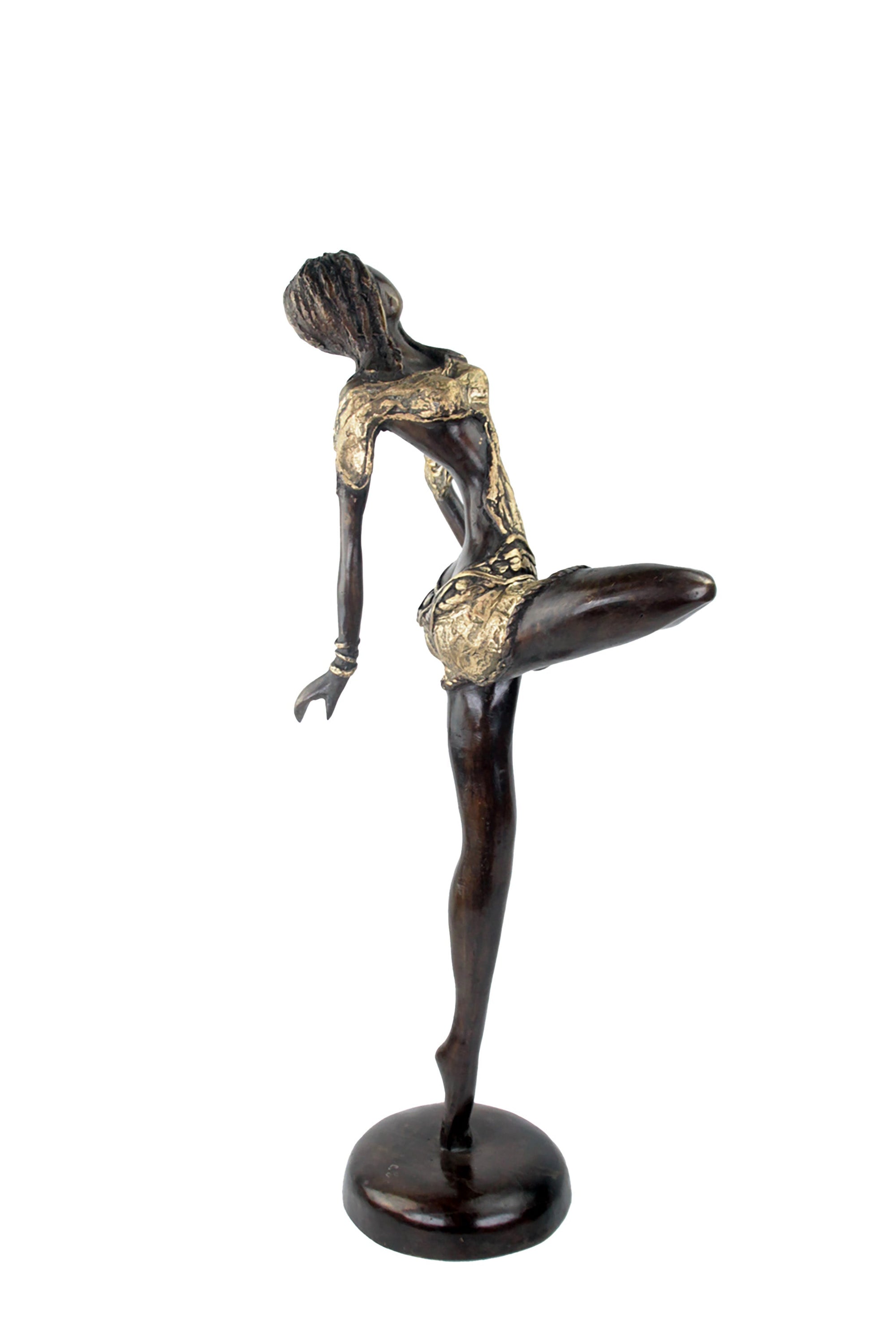 Bronze Issouf danseuse 55 cm doré n°1 Bronzes d'Afrique