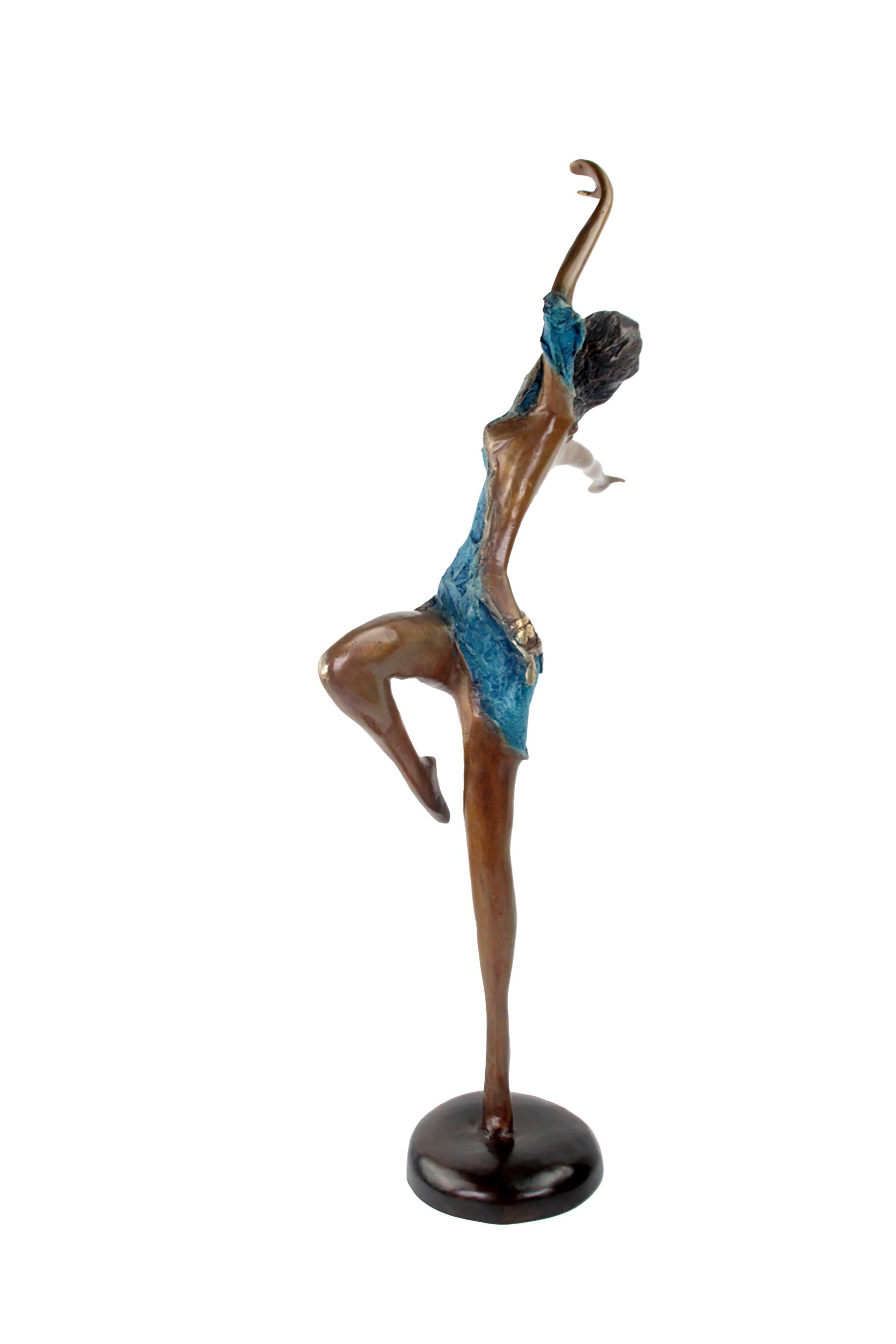 Bronze Issouf danseuse 55 cm bleu n°1 Bronzes d'Afrique