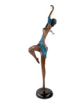 Bronze Issouf danseuse 55 cm bleu n°1 Bronzes d'Afrique