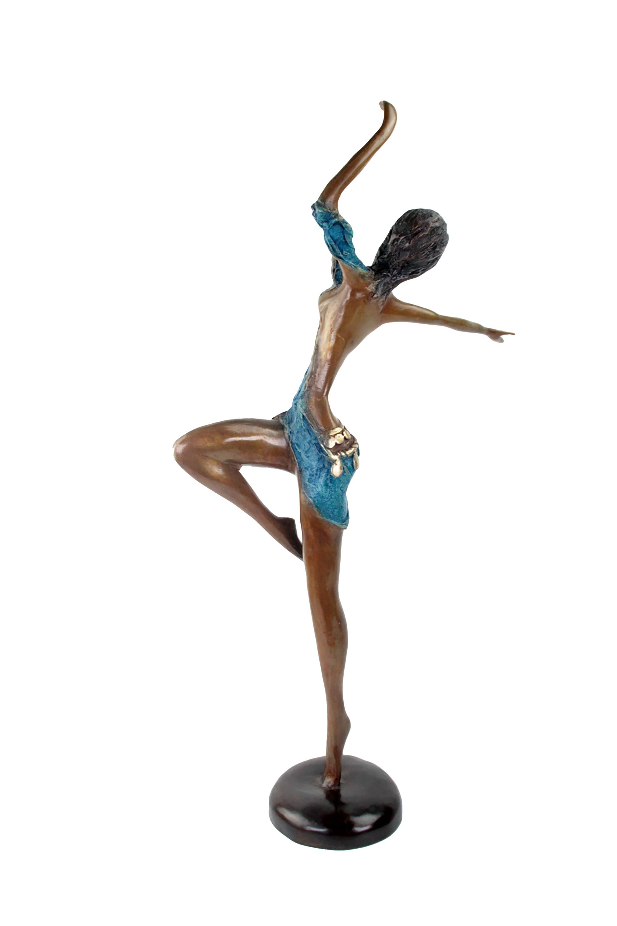 Bronze Issouf danseuse 55 cm bleu n°1 Bronzes d'Afrique