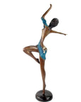 Bronze Issouf danseuse 55 cm bleu n°1 Bronzes d'Afrique