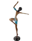 Bronze Issouf danseuse 55 cm bleu n°1 Bronzes d'Afrique