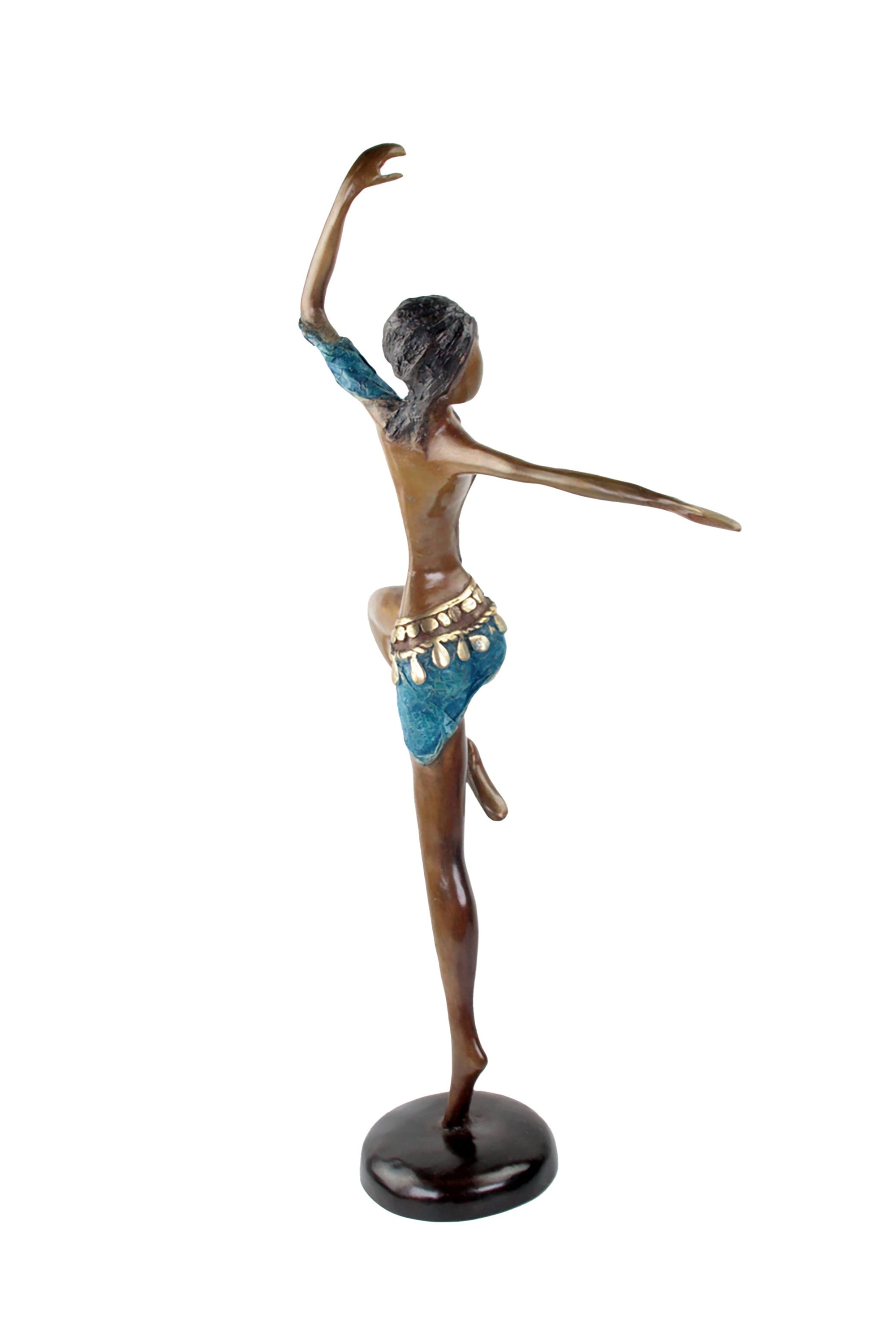 Bronze Issouf danseuse 55 cm bleu n°1 Bronzes d'Afrique