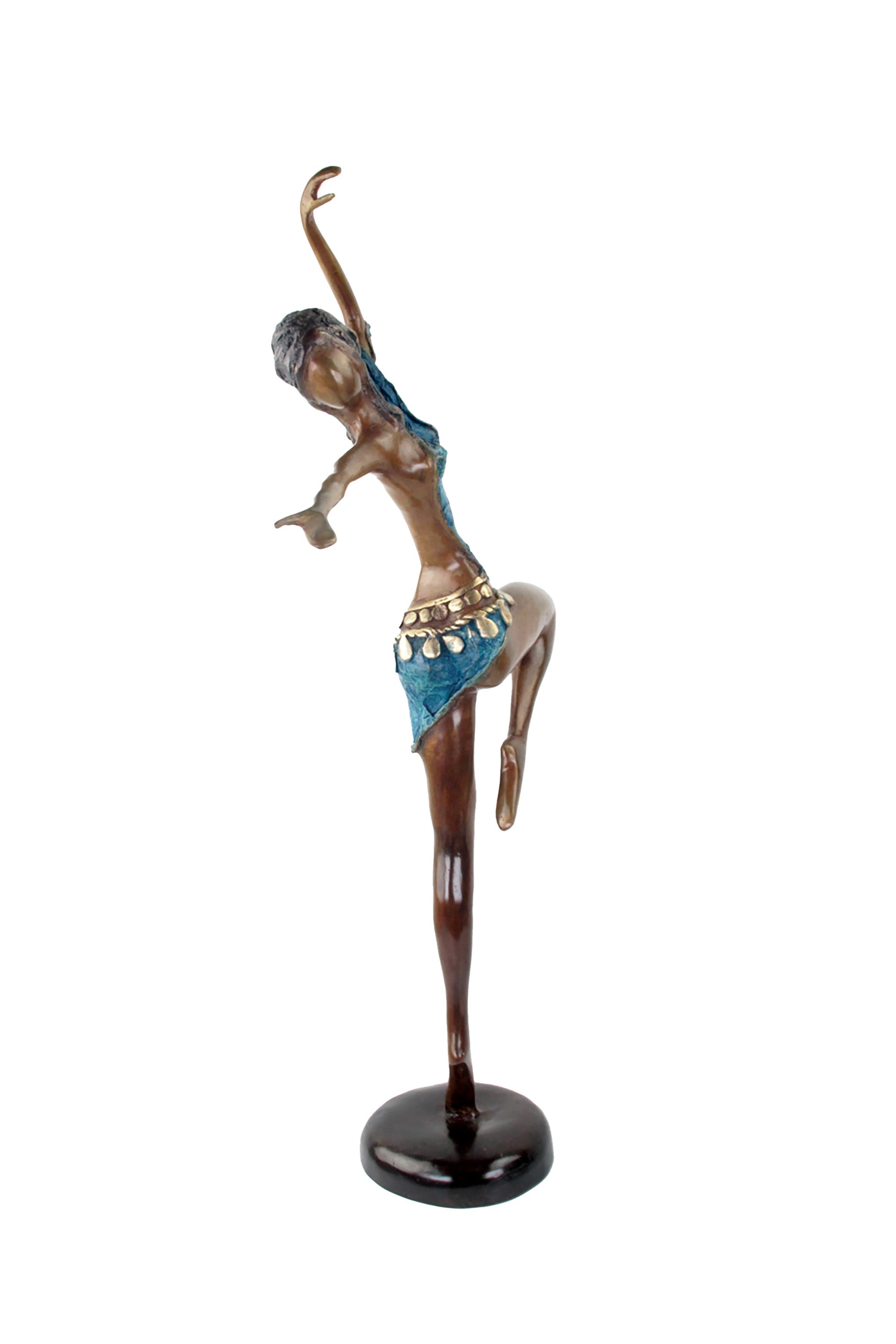 Bronze Issouf danseuse 55 cm bleu n°1 Bronzes d'Afrique