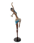 Bronze Issouf danseuse 55 cm bleu n°1 Bronzes d'Afrique